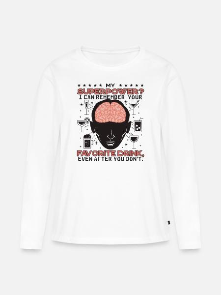 Boisson préférée - T-shirt manches longues Premium bio Femme - blanc