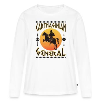 Carthaginois Général - T-shirt manches longues Premium bio Femme - blanc - Devant - Julia (174cm)