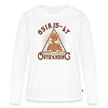 Osiris-ly hervorragend - Frauen Premium Bio Langarmshirt - Weiß - Vorne - Julia (174cm)