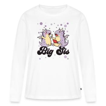 Große Schwester - Frauen Premium Bio Langarmshirt - Weiß - Vorne - Julia (174cm)