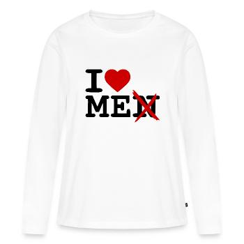 I love me - T-shirt manches longues Premium bio Femme - blanc - Devant - Julia (174cm)