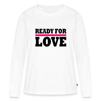 Ready for love - Women's Premium Organic Long Sleeve Shirt - white - Front - Julia (174cm)