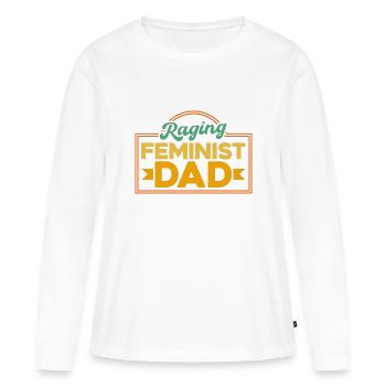 Autonomisation de l’égalité des sexes F - T-shirt manches longues Premium bio Femme - blanc - Devant - Julia (174cm)