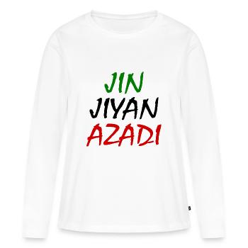 jin jiyan azadi iran - Women's Premium Organic Long Sleeve Shirt - white - Front - Julia (174cm)