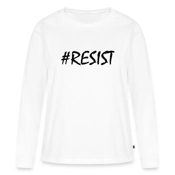 Resist - Women's Premium Organic Long Sleeve Shirt - white - Front - Julia (174cm)