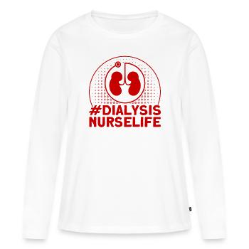 Dialysis Treatment Dialysis Nurse Nurse - Women's Premium Organic Long Sleeve Shirt - white - Front - Julia (174cm)
