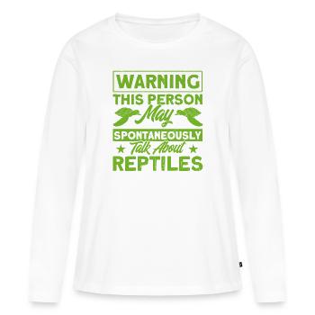 Reptile Reptile Lézards Cadeau - T-shirt manches longues Premium bio Femme - blanc - Devant - Julia (174cm)