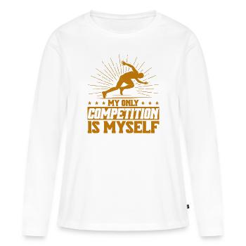 Trail Running Ultramarathon Ultramarathon Runner Ges - Women's Premium Organic Long Sleeve Shirt - white - Front - Julia (174cm)