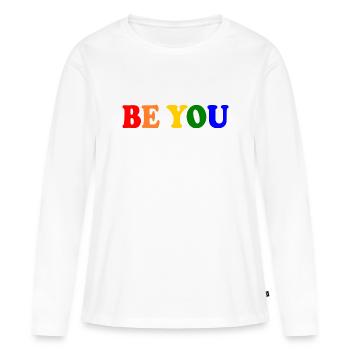 Be you - Women's Premium Organic Long Sleeve Shirt - white - Front - Julia (174cm)