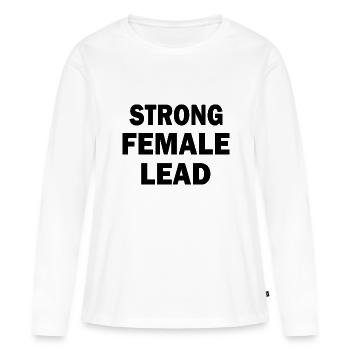 Strong female lead - Frauen Premium Bio Langarmshirt - Weiß - Vorne - Julia (174cm)
