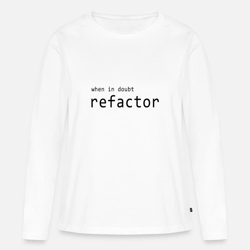 Software Entwickler - Refactor - Frauen Premium Bio Langarmshirt - Weiß