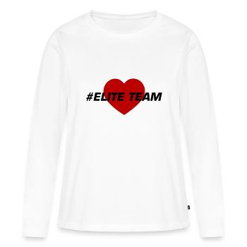 Amour du cœur de l’équipe d’élite - T-shirt manches longues Premium bio Femme - blanc - Devant - Julia (174cm)