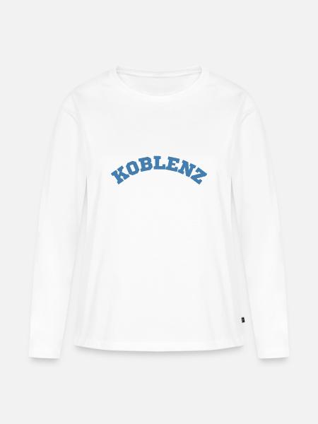 Koblenz - Frauen Premium Bio Langarmshirt - Weiß