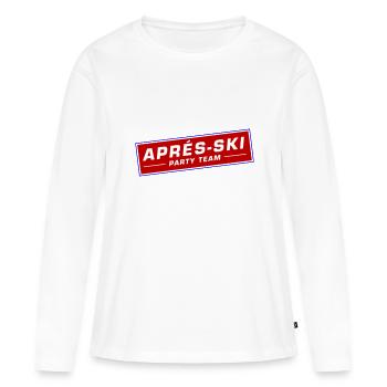 Apres Ski Party Team - Frauen Premium Bio Langarmshirt - Weiß - Vorne - Julia (174cm)