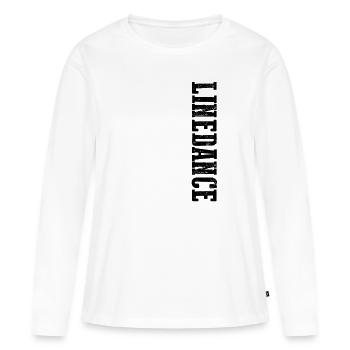 Linedance Line Dance Paartanz Westerntanz Geschenk - Frauen Premium Bio Langarmshirt - Weiß - Vorne - Julia (174cm)