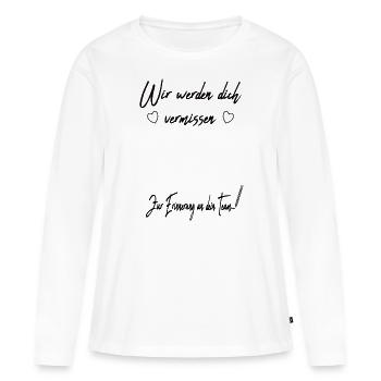 Geschenk zum Abschied beste Kollegin Jobwechsel - Frauen Premium Bio Langarmshirt - Weiß - Vorne - Julia (174cm)