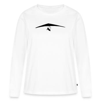 Deltaplane Deltaplane - T-shirt manches longues Premium bio Femme - blanc - Devant - Julia (174cm)