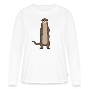 Otter Otter Funny Water Marten Gift - Women's Premium Organic Long Sleeve Shirt - white - Front - Julia (174cm)