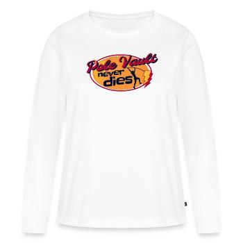 Saut À La Perche Athlète Sportif - T-shirt manches longues Premium bio Femme - blanc - Devant - Julia (174cm)
