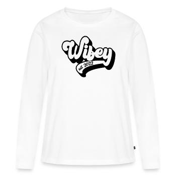 Wifey Est. 2022 - Future Mme, Fête de fiançailles - T-shirt manches longues Premium bio Femme - blanc - Devant - Julia (174cm)