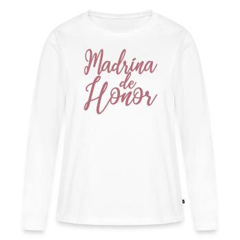 Madrina de Honor Bridesmaid Wedding Team Bride - Women's Premium Organic Long Sleeve Shirt - white - Front - Julia (174cm)