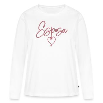 Esposa Cute Wife To Be Bride Couple Wedding Gift - Women's Premium Organic Long Sleeve Shirt - white - Front - Julia (174cm)