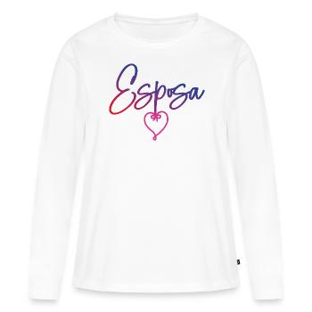 Esposa Cute Wife To Be Bride Couple Wedding Gift - Women's Premium Organic Long Sleeve Shirt - white - Front - Julia (174cm)