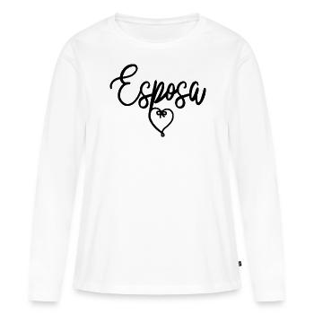 Esposa Cute Wife To Be Bride Couple Wedding Gift - Women's Premium Organic Long Sleeve Shirt - white - Front - Julia (174cm)
