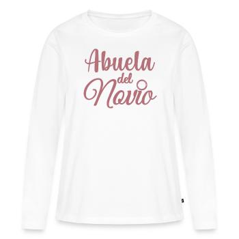 Abuela del Novio Groom's Grandma Wedding Party - Women's Premium Organic Long Sleeve Shirt - white - Front - Julia (174cm)