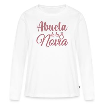 Abuela de la Novia Bride's Grandma Wedding Party - Women's Premium Organic Long Sleeve Shirt - white - Front - Julia (174cm)