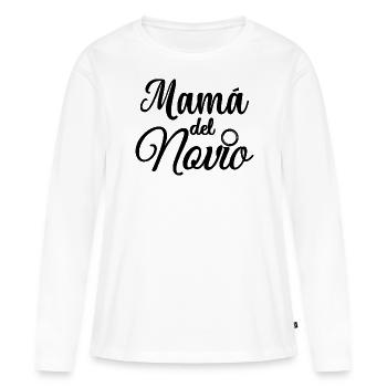 Mama del Novio Groom's Mother Wedding Gift - Women's Premium Organic Long Sleeve Shirt - white - Front - Julia (174cm)