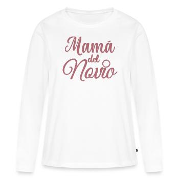 Mama del Novio Groom's Mom Wedding Gift - Women's Premium Organic Long Sleeve Shirt - white - Front - Julia (174cm)