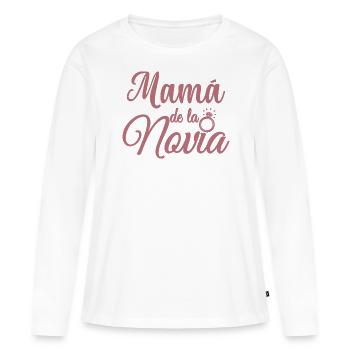 Mama de la Novia Bride's Mother Wedding Gift - Women's Premium Organic Long Sleeve Shirt - white - Front - Julia (174cm)