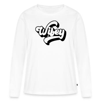 Cool Wifey Matching Couple Wedding Party Mariage - T-shirt manches longues Premium bio Femme - blanc - Devant - Julia (174cm)