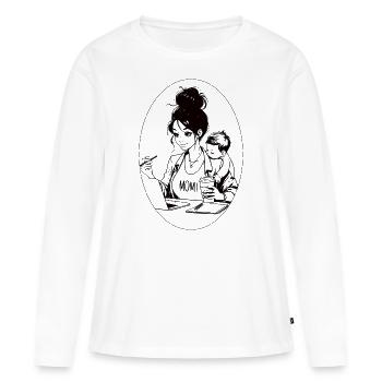 Supermom - Frauen Premium Bio Langarmshirt - Weiß - Vorne - Julia (174cm)