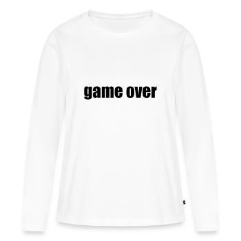 game over - Frauen Premium Bio Langarmshirt - Weiß - Vorne - Julia (174cm)