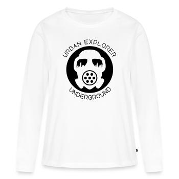 Urban Explorer - Urbex - Underground - T-shirt manches longues Premium bio Femme - blanc - Devant - Julia (174cm)