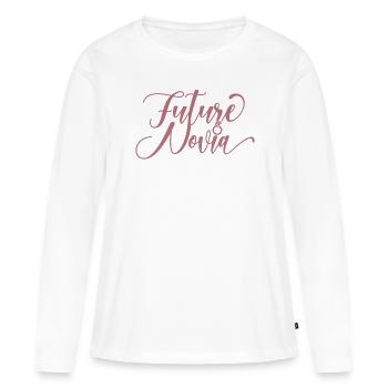 Future Novia Girlfriend Engagement Wedding Gift - Women's Premium Organic Long Sleeve Shirt - white - Front - Julia (174cm)
