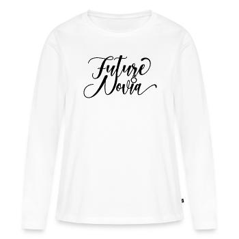 Future Novia Girlfriend Engagement Wedding Gift - Women's Premium Organic Long Sleeve Shirt - white - Front - Julia (174cm)