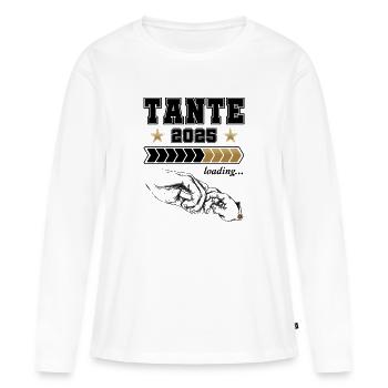 Tante Loading 2025 - Frauen Premium Bio Langarmshirt - Weiß - Vorne - Julia (174cm)