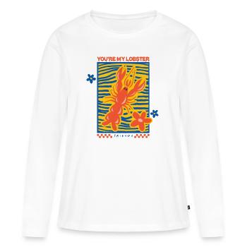 Friends You Are My Lobster Design - T-shirt manches longues Premium bio Femme - blanc - Devant - Julia (174cm)