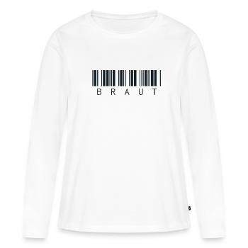 La mariée de l’équipe - T-shirt manches longues Premium bio Femme - blanc - Devant - Julia (174cm)