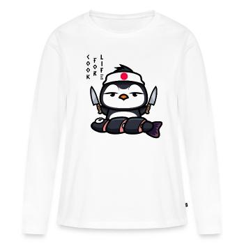 Japanese cook - Women's Premium Organic Long Sleeve Shirt - white - Front - Julia (174cm)