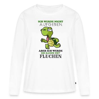 Lahme Schildkröte - Frauen Premium Bio Langarmshirt - Weiß - Vorne - Julia (174cm)