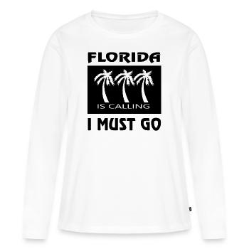 Floride - T-shirt manches longues Premium bio Femme - blanc - Devant - Julia (174cm)