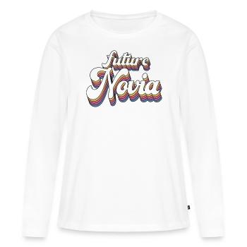 Future Novia Girlfriend Engagement Wedding Gift - Women's Premium Organic Long Sleeve Shirt - white - Front - Julia (174cm)