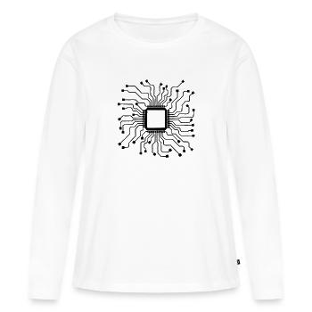 Circuit - Frauen Premium Bio Langarmshirt - Weiß - Vorne - Julia (174cm)