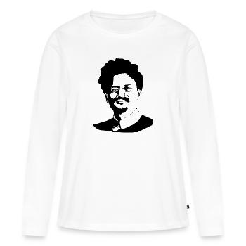 Léon Trotski - T-shirt manches longues Premium bio Femme - blanc - Devant - Julia (174cm)