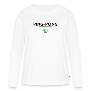Ping-pong. table tennis t-shirt - Women's Premium Organic Long Sleeve Shirt - white - Front - Julia (174cm)