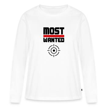 Most Wanted - Frauen Premium Bio Langarmshirt - Weiß - Vorne - Julia (174cm)